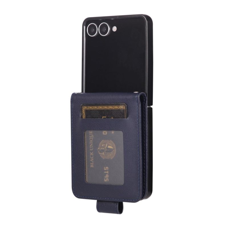 Fodral Samsung Galaxy Z Flip 7 Korthållare I Konstläder