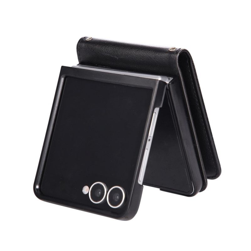 Fodral Samsung Galaxy Z Flip 7 Korthållare I Konstläder
