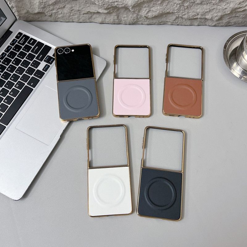 Skal För Samsung Galaxy Z Flip 7 Magnetisk Nappa Yta