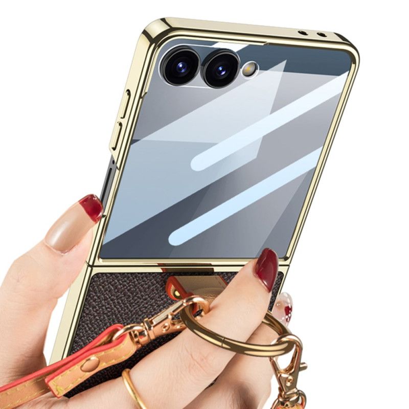 Skal För Samsung Galaxy Z Flip 7 Ringhållare Och Avtagbar Axelrem