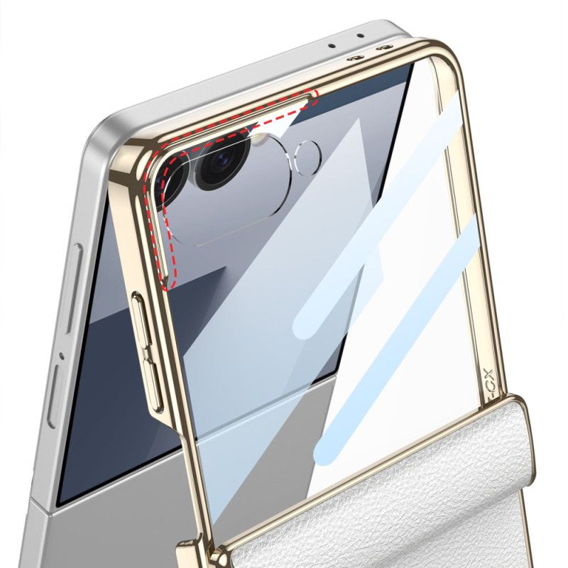 Skal Samsung Galaxy Z Flip 7 Konstläder Och Gkk-stöd