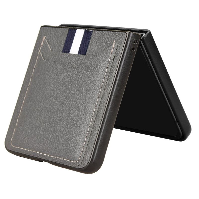 Skal Samsung Galaxy Z Flip 7 Korthållare I Läderstil