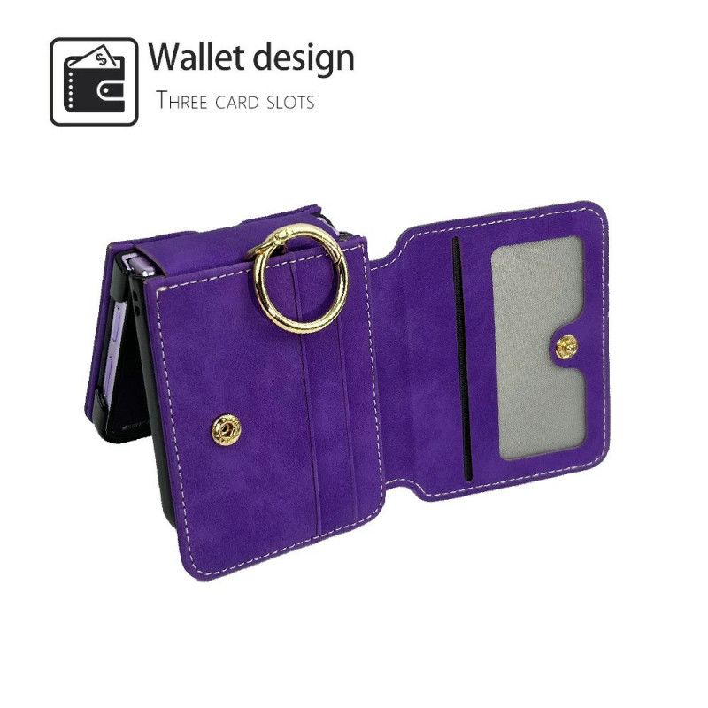 Skal Samsung Galaxy Z Flip 7 Korthållare Och Avtagbar Kedja