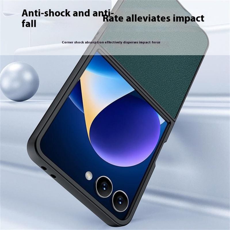 Skal Samsung Galaxy Z Flip 7 Lädereffekt