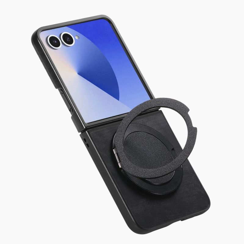 Skal Samsung Galaxy Z Flip 7 Lädereffekt Med Roterande Stativ