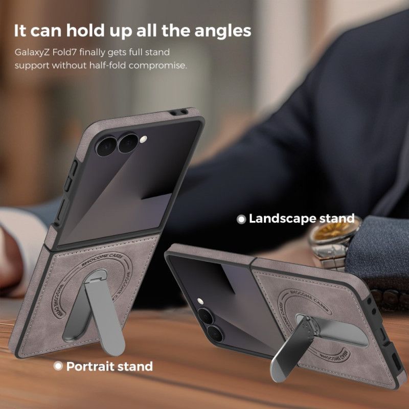 Skal Samsung Galaxy Z Flip 7 Magnetisk Med Roterande Stativ