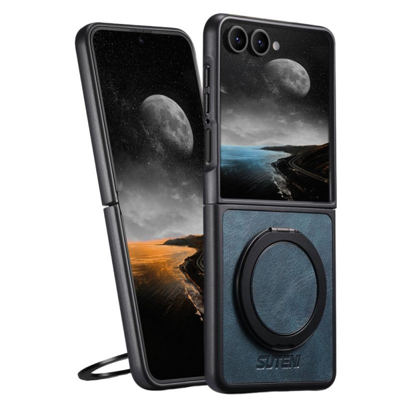 Skal Samsung Galaxy Z Flip 7 Magsafe-kompatibel Lädereffekt Suteni Ringhållare