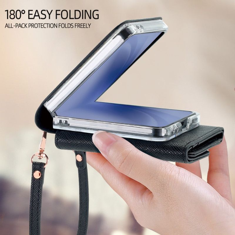 Skal Samsung Galaxy Z Flip 7 Plånbok Och Rem
