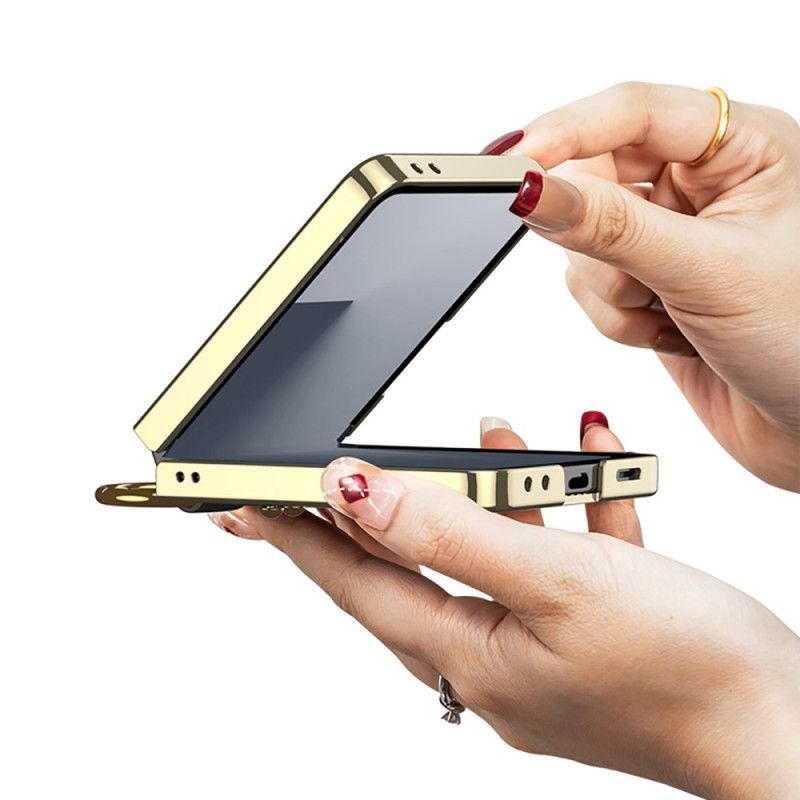 Skal Samsung Galaxy Z Flip 7 Quiltad Design Med Ringhållare