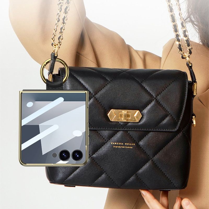 Skal Samsung Galaxy Z Flip 7 Quiltad Design Med Ringhållare