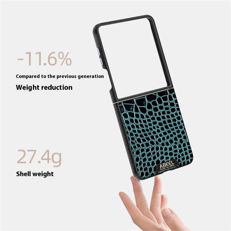 Skal Samsung Galaxy Z Flip 7 Telefonfodral Magsafe-kompatibel Krokodilstruktur Abeel