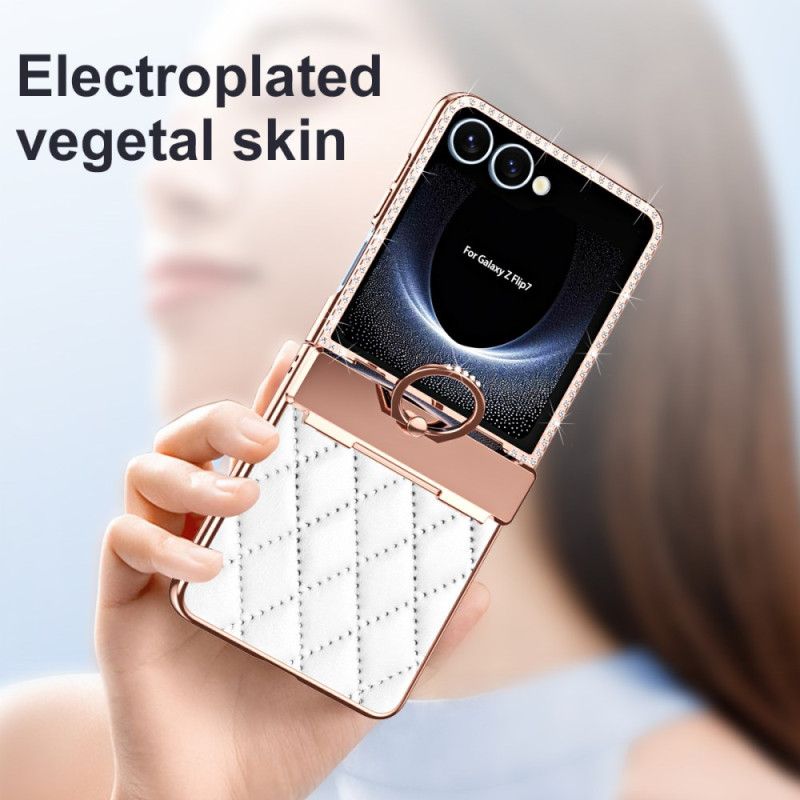 Skal Samsung Galaxy Z Flip 7 Telefonfodral Ringställ Och Strassdekoration