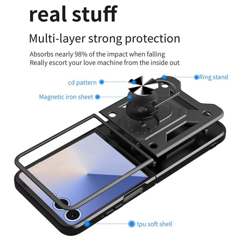 Skal Samsung Galaxy Z Flip 7 Telefonfodral Robust Med Ringhållare