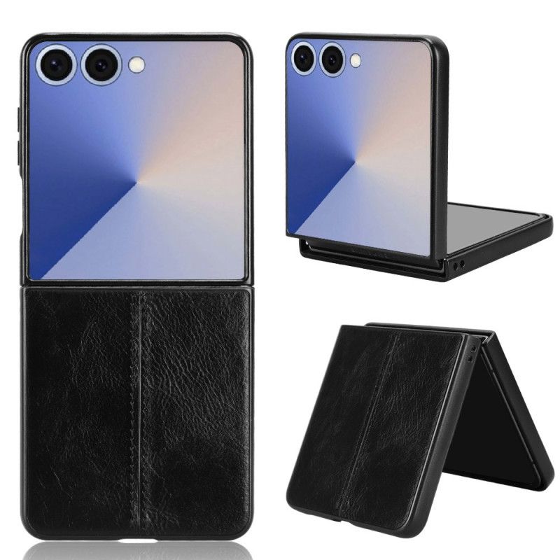 Skal Samsung Galaxy Z Flip 7 Telefonfodral Sytt Läder Effekt