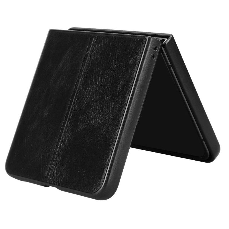 Skal Samsung Galaxy Z Flip 7 Telefonfodral Sytt Läder Effekt