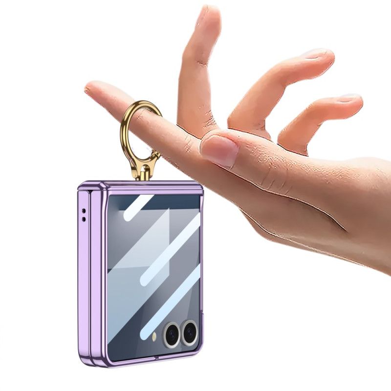 Skal Samsung Galaxy Z Flip 7 Transparent Med Stativ Och Magnetiskt Skydd Gkk