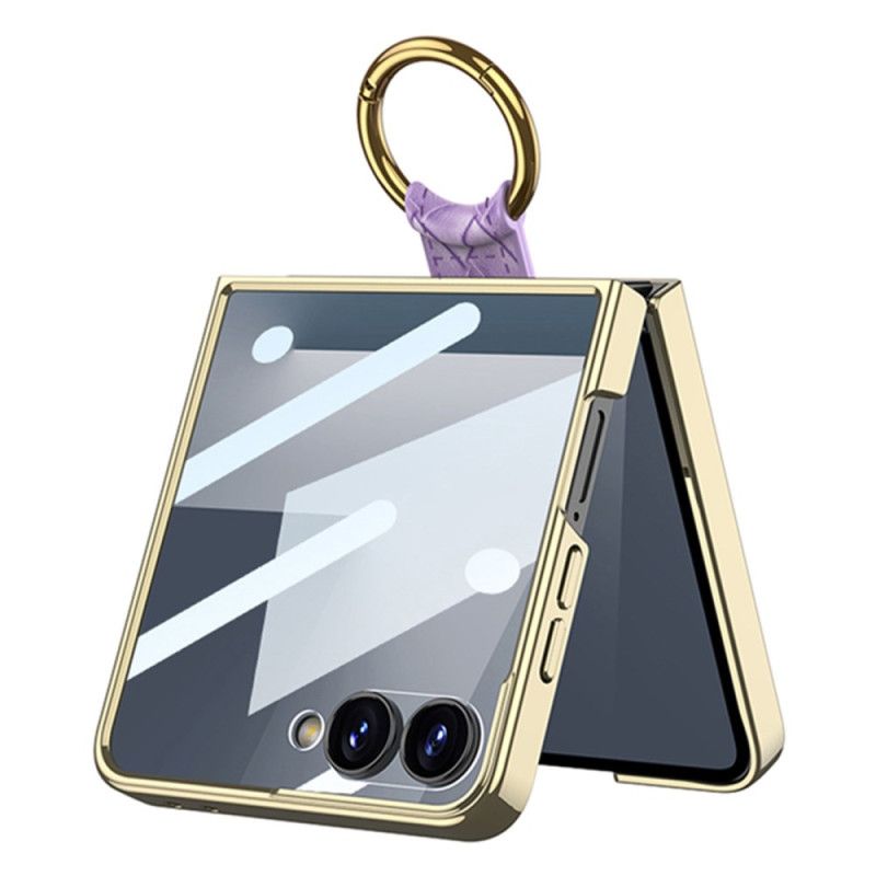 Skal Samsung Galaxy Z Flip 7 Vävd Struktur Med Ringhållare