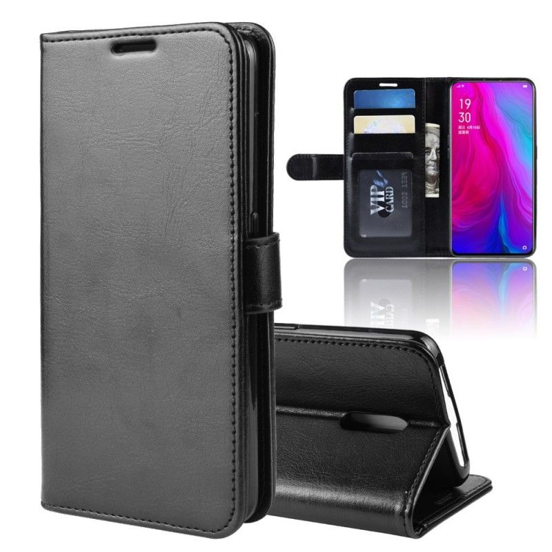 Fodral Oppo Reno Svart Ultra Konstläder
