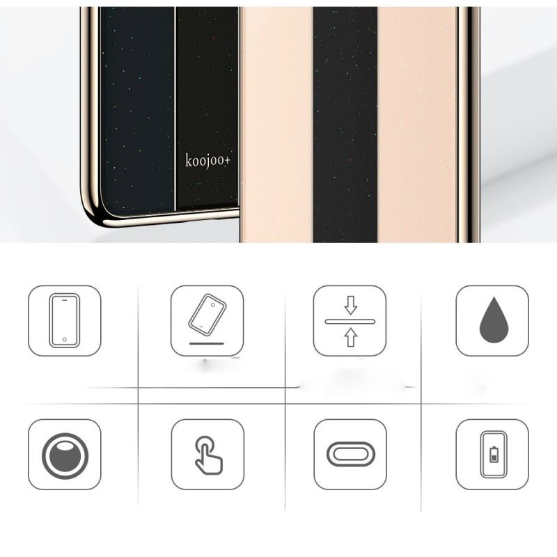 Skal för Oppo Reno Svart Galvaniserad Hybrid