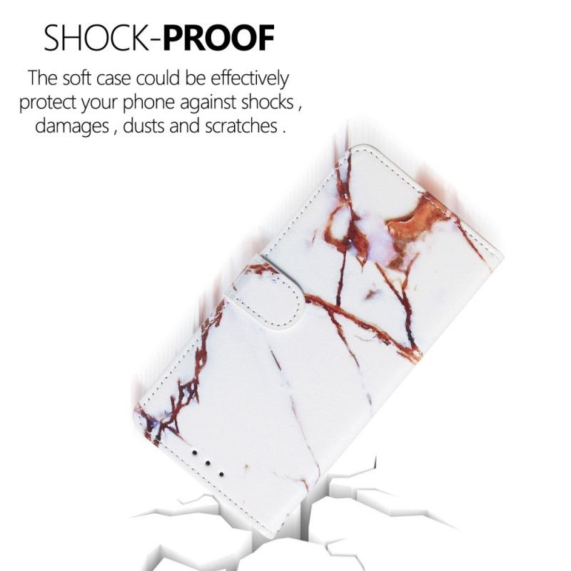 Läderskal Xiaomi Mi 9T / Mi 9T Pro Vit Enkel Marmor