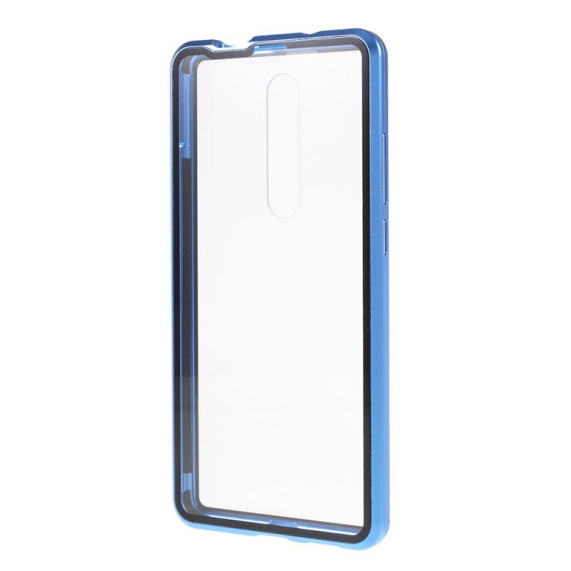 Skal Xiaomi Mi 9T / Mi 9T Pro Svart Metallkanter Och Härdat Glas
