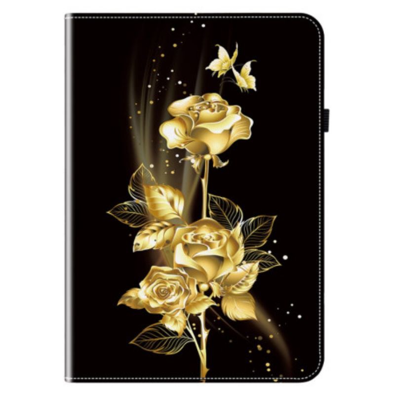 Fodral För Samsung Galaxy Tab S10 Plus Gyllene Rosor