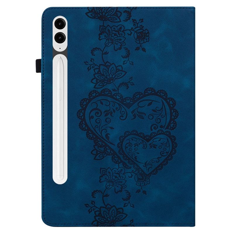 Fodral Samsung Galaxy Tab S10 Plus Hjärtan Med Mockaeffekt