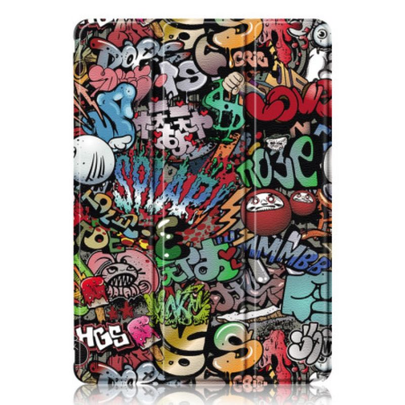 Samsung Galaxy Tab S10 Plus Transparent Baksida Med Graffitimönster