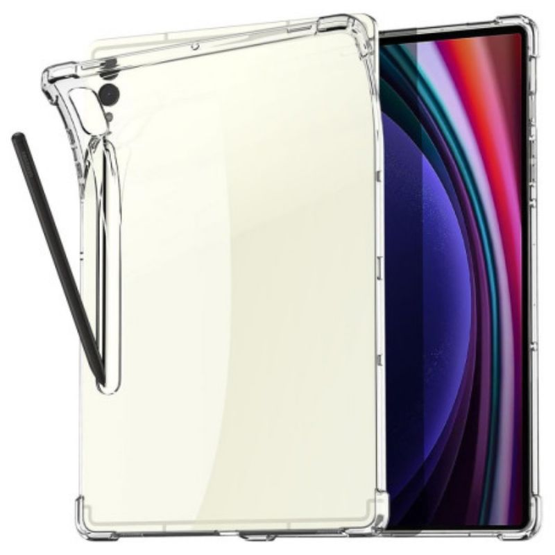 Skal För Samsung Galaxy Tab S10 Plus Transparent Med Pekpennahållare