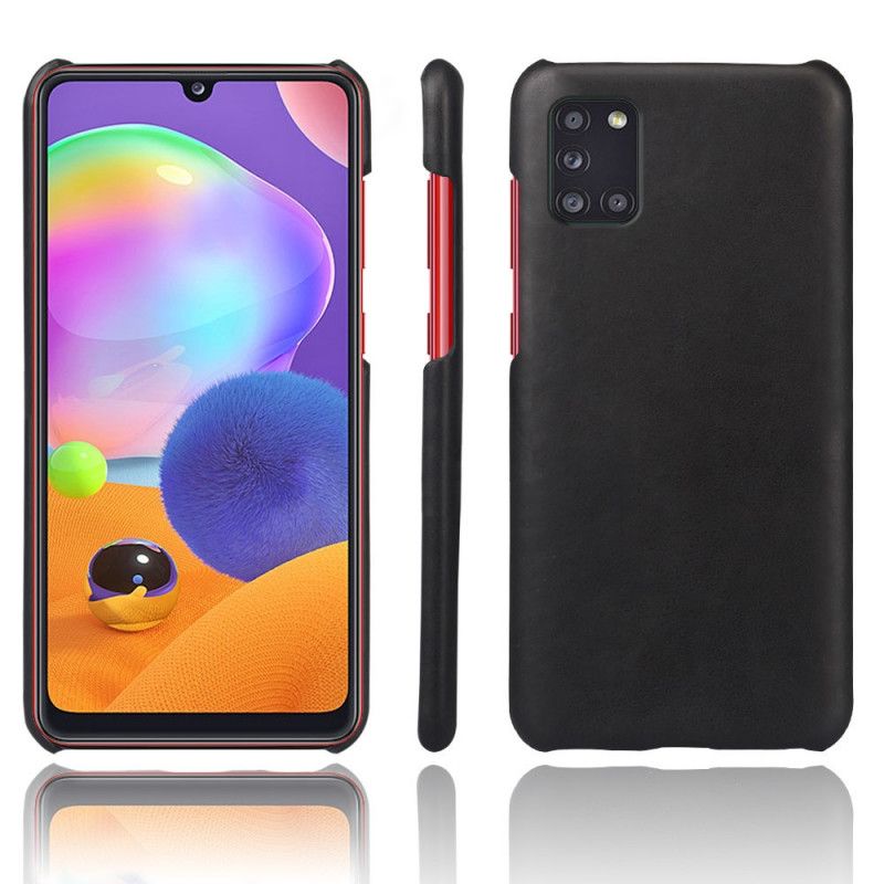 Skal för Samsung Galaxy A31 Svart Ksq-Lädereffekt
