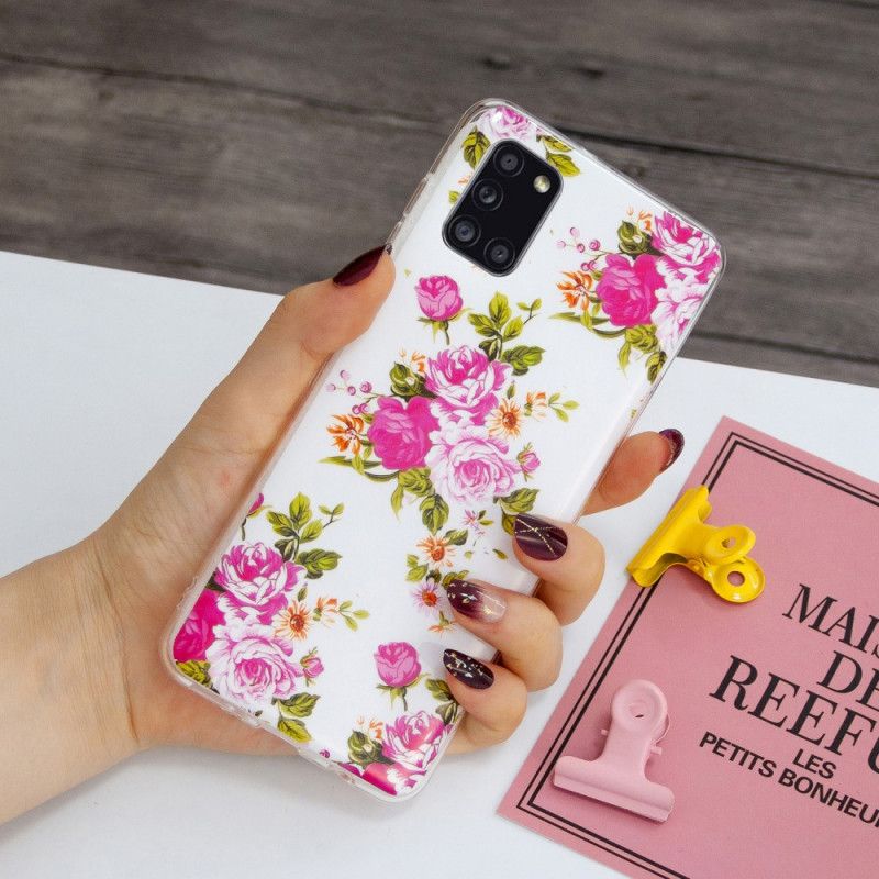 Skal Samsung Galaxy A31 Fluorescerande Frihetsblommor
