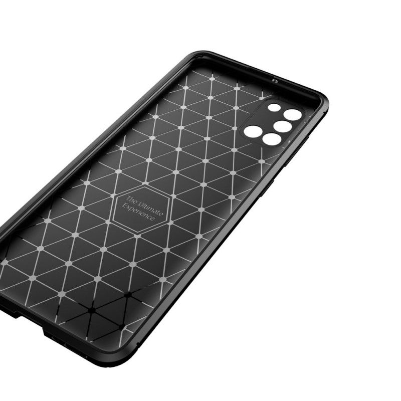 Skal Samsung Galaxy A31 Svart Flexibel Kolfiberstruktur