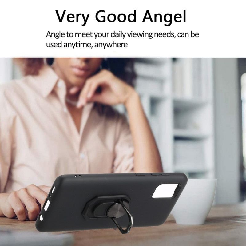 Skal Samsung Galaxy A31 Svart Metalliserat Ringstöd