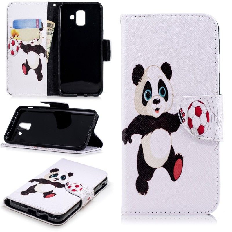 Läderskal Samsung Galaxy A6 Pandafot