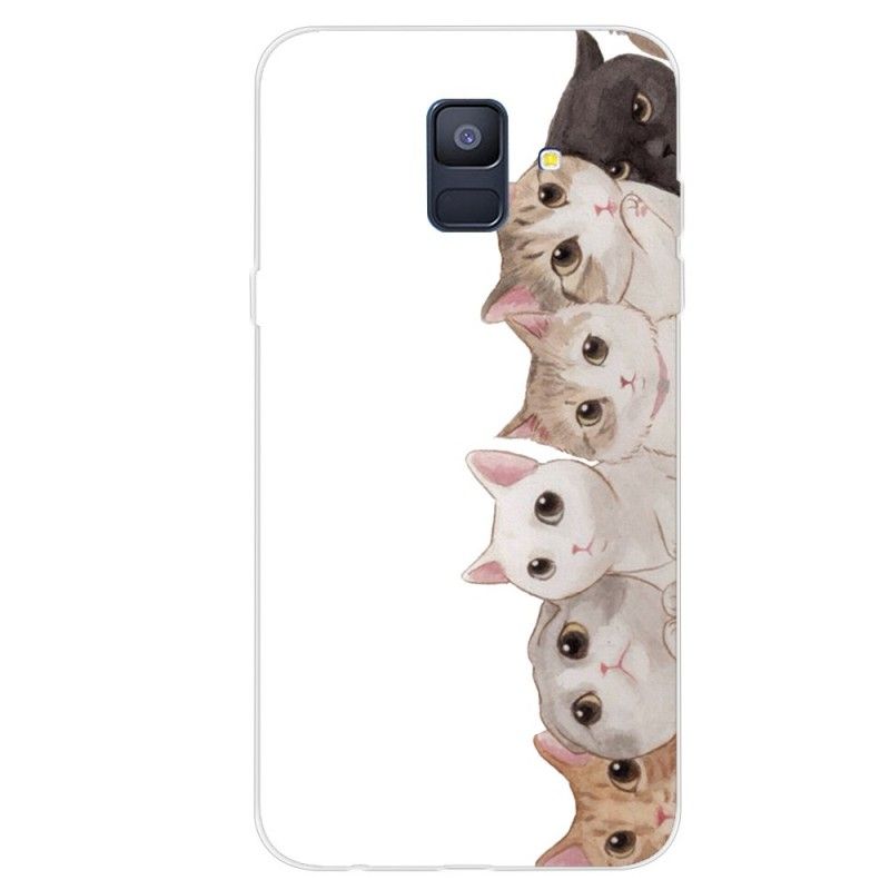 Skal för Samsung Galaxy A6 Lyssnande Katter