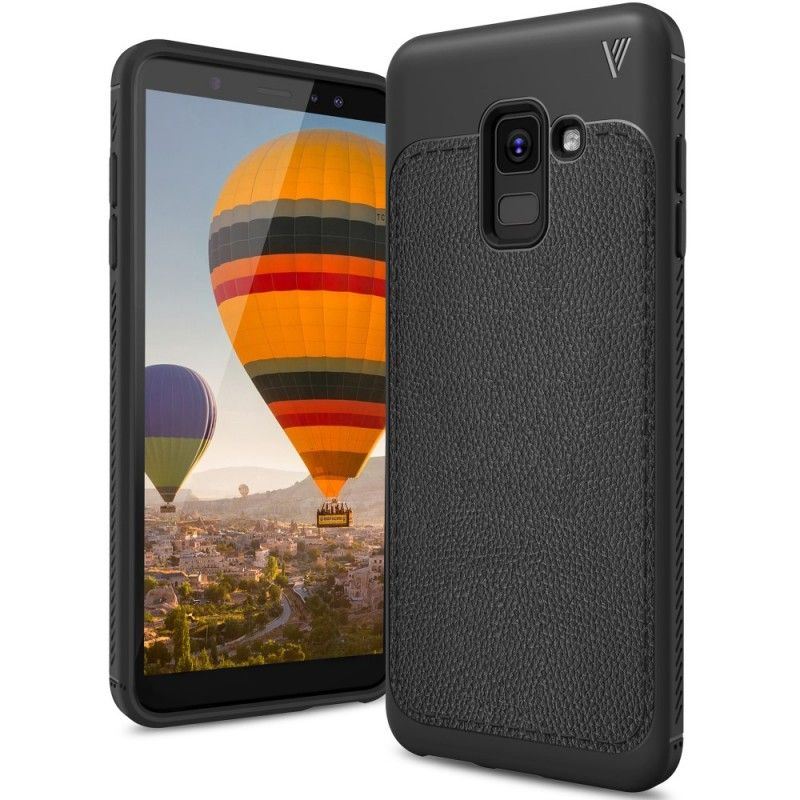 Skal för Samsung Galaxy A6 Röd Premium Lädereffekt