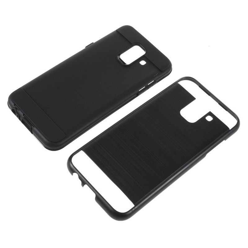 Skal Samsung Galaxy A6 Svart Borstad Kolfiber