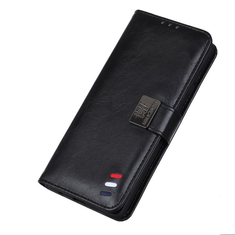 Fodral för Huawei P Smart 2021 Svart Vintage Tricolor Lädereffekt
