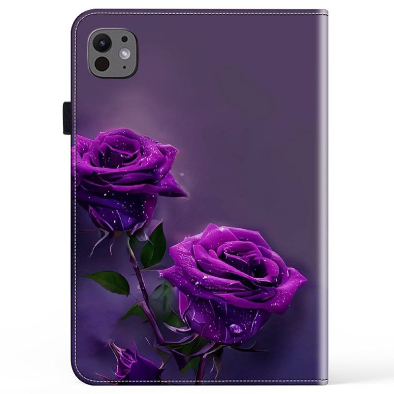Case iPad Pro 13 (2025) Telefonfodral Lila Rosor