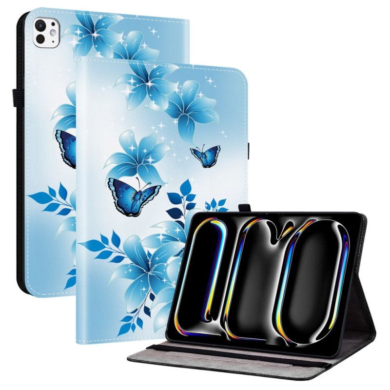 Fodral iPad Pro 13 (2025) Blå Fjärilar