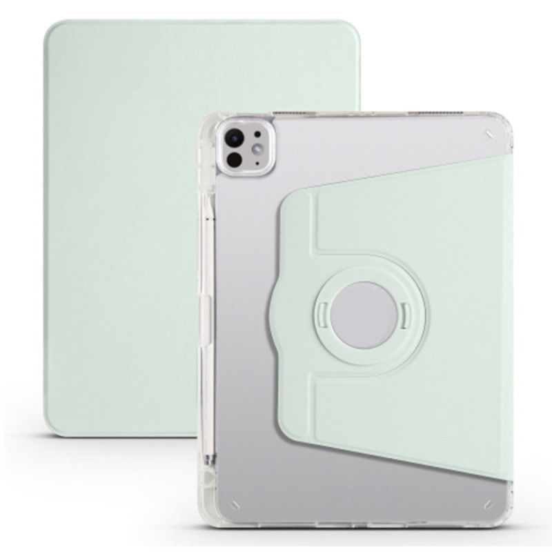 Fodral iPad Pro 13 (2025) Roterande Stativ Och Avtagbar Transparent Baksida