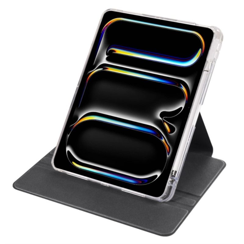 Fodral iPad Pro 13 (2025) Roterande Stativ Och Avtagbar Transparent Baksida