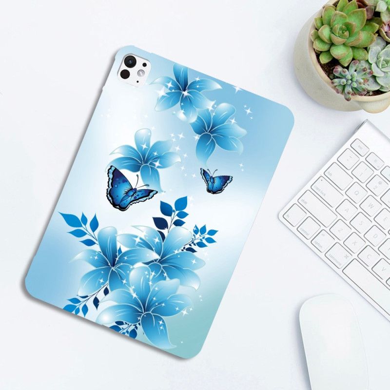 Skal iPad Pro 13 (2025) Blå Fjärilar