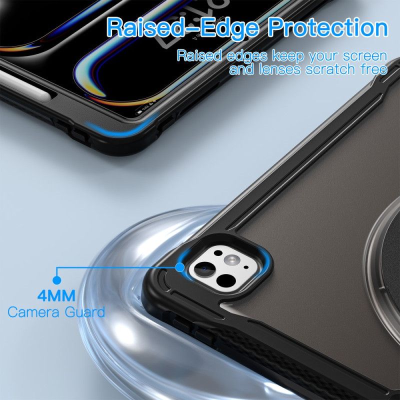 Skal iPad Pro 13 (2025) Genomskinlig Med Stativ