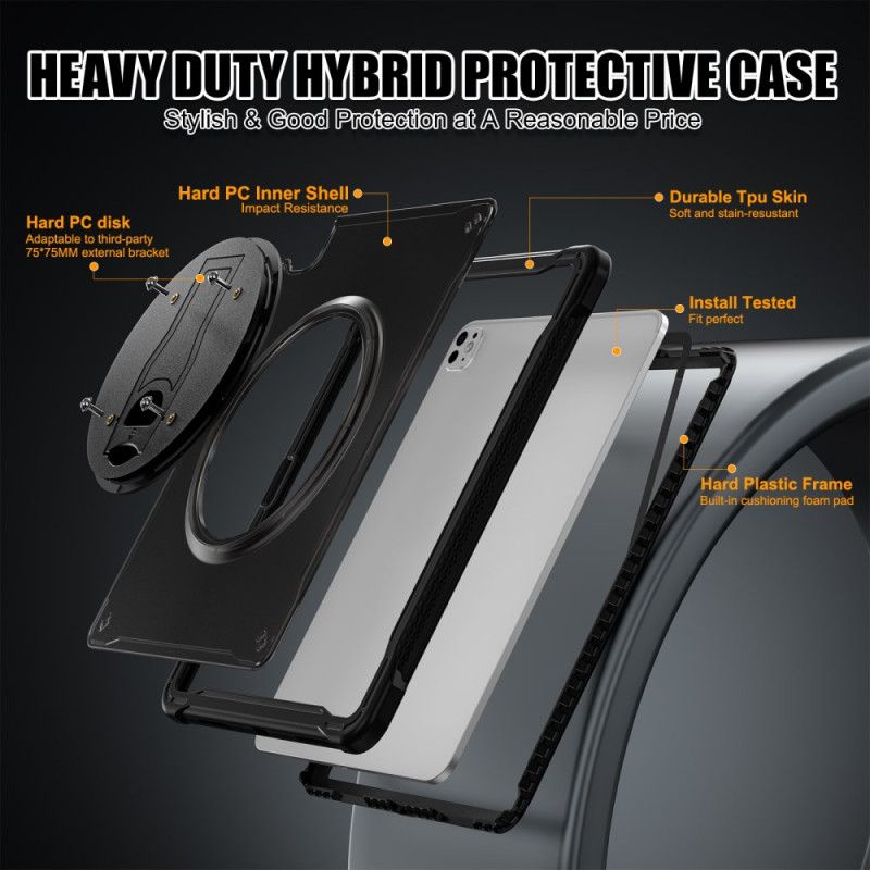 Skal iPad Pro 13 (2025) Genomskinlig Med Stativ