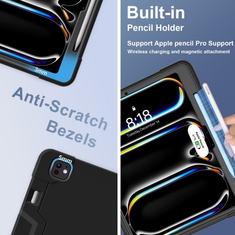 Skal iPad Pro 13 (2025) Integrerat Stativ Och Pekpennhållare