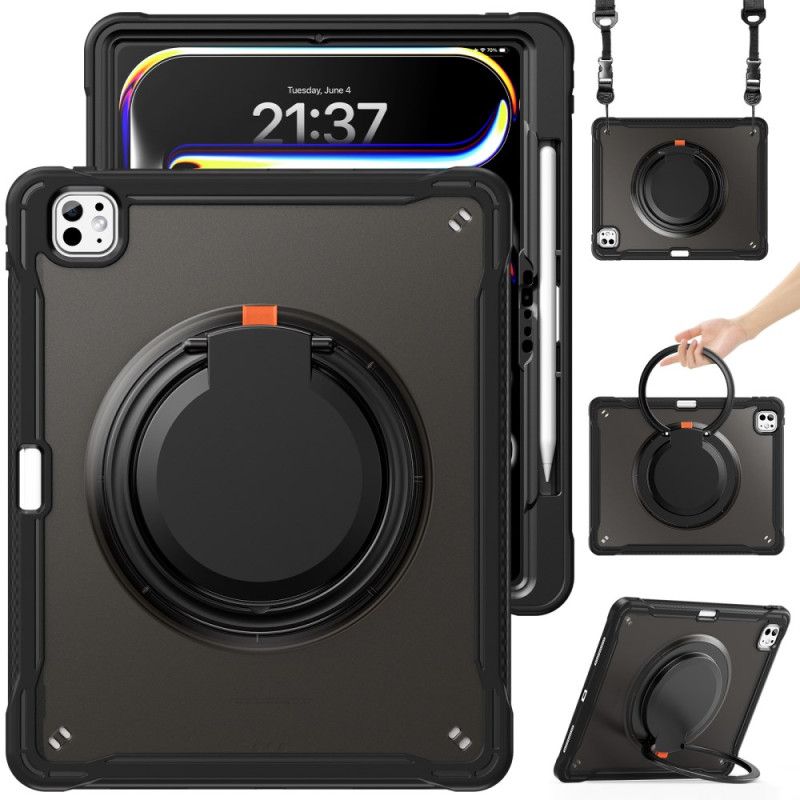 Skal iPad Pro 13 (2025) Roterande Stativ Och Axelrem