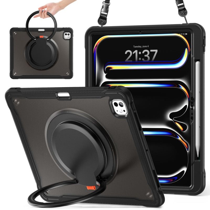 Skal iPad Pro 13 (2025) Roterande Stativ Och Axelrem