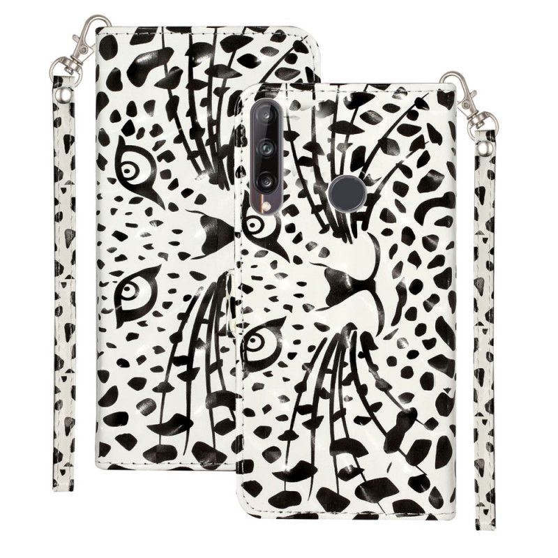 Fodral Huawei Y6p Leopardljusfläckar Med Rem