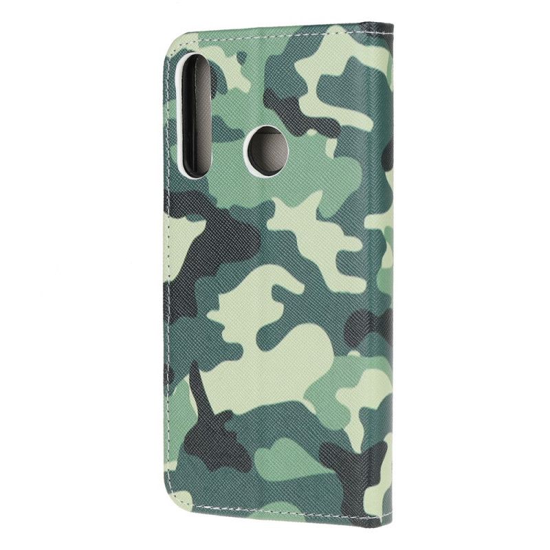 Läderfodral Huawei Y6p Mobilskal Militär Kamouflage
